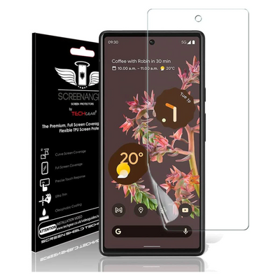 TECHGEAR Screen Protector fits Google Pixel 6a [Screen Angel Edition] [Finger ID Support] [Case Friendly] [Bubble Free] [FULL Screen Coverage]