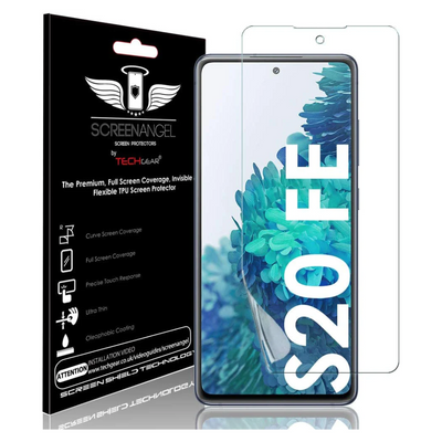TECHGEAR Screen Protector fits Samsung Galaxy S20 FE [Screen Angel Edition][Case Friendly] [Bubble Free] [FULL Screen Coverage] TPU Film