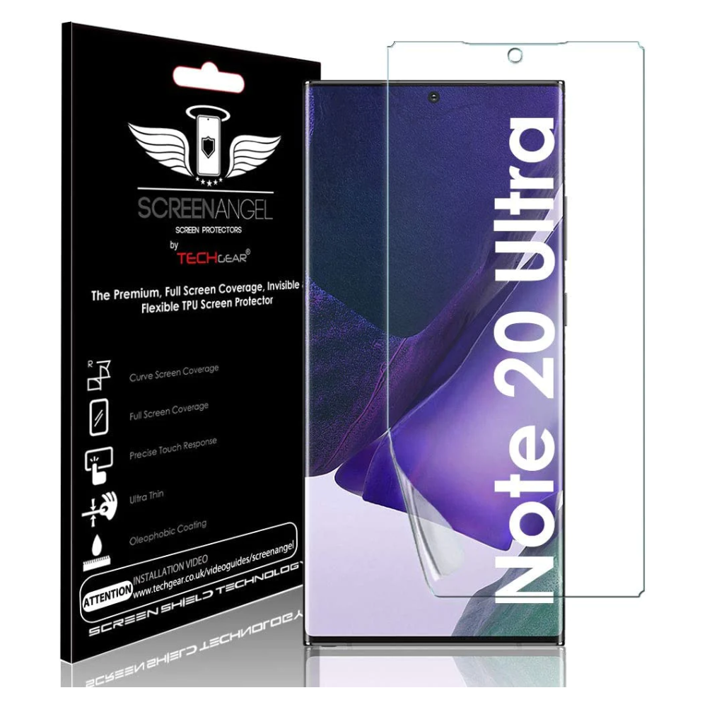 TECHGEAR Screen Protector fits Samsung Galaxy Note 20 Ultra [Screen Angel Edition][Case Friendly] [Bubble Free] [FULL Screen Coverage] TPU Film