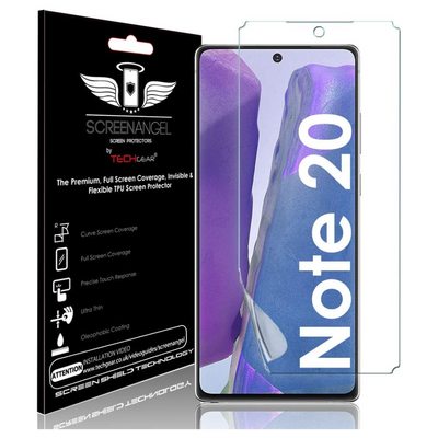 TECHGEAR Screen Protector fits Samsung Galaxy Note 20 [Screen Angel Edition][Case Friendly] [Bubble Free] [FULL Screen Coverage] TPU Film