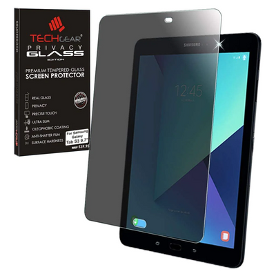 TECHGEAR Anti Spy Screen Protector Compatible for Samsung Galaxy Tab S3 9.7" (SM-T820 Series) - PRIVACY GLASS Edition Screen Protector