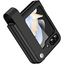 Samsung Galaxy Z Flip 5 Case, Z Flip 5 Leather Case with Leather Finger Holder, Hard PC Shockproof Case