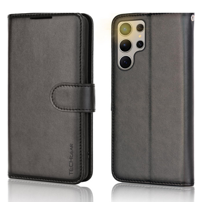 [Wallet Case] Protective Cover with Cash & Card Holder, Stand and Wrist Strap For Samsung Galaxy S24 Ultra