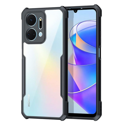 [Fusion Armour Case] Premium Hybrid Tough Heavy Duty, Clear Back, Bumper Case for Honor X8a