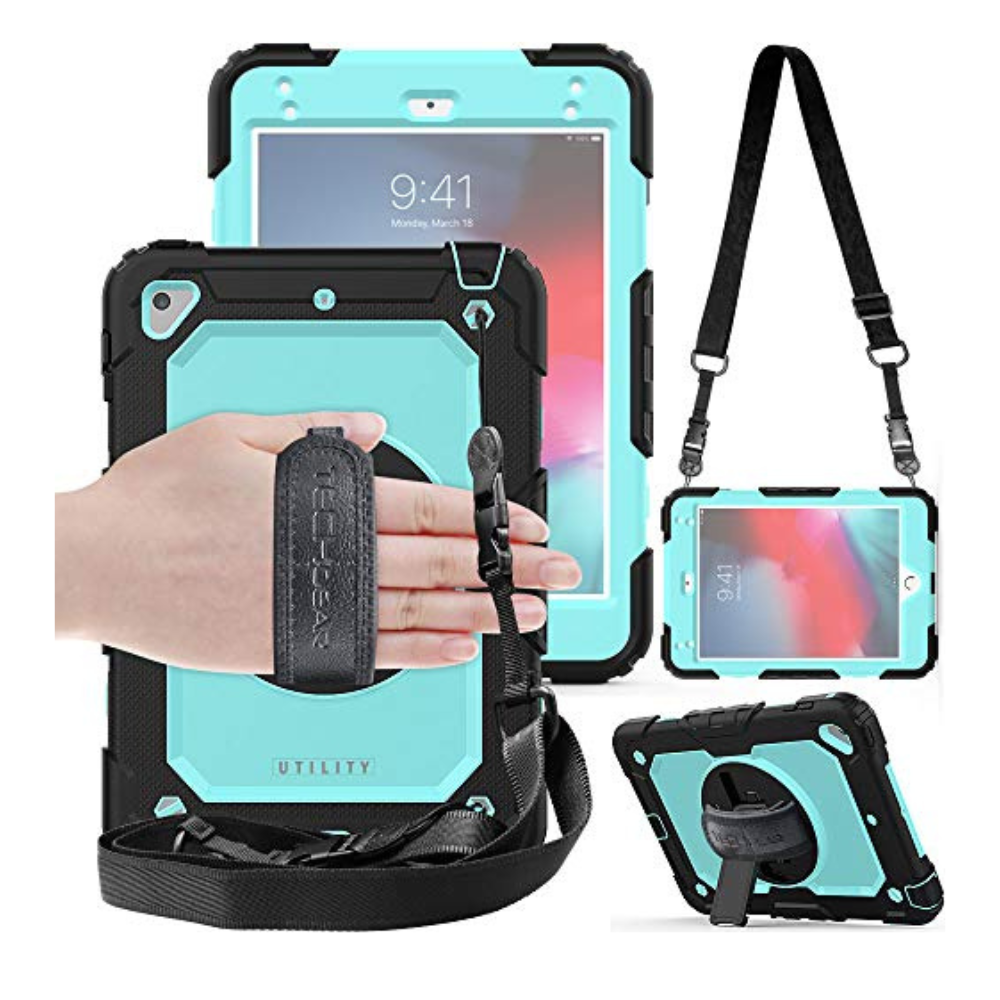 [UTILITY Case] Full Body Shockproof Case with Stand, Hand & Shoulder Strap for Apple iPad Mini 5 / iPad Mini 4