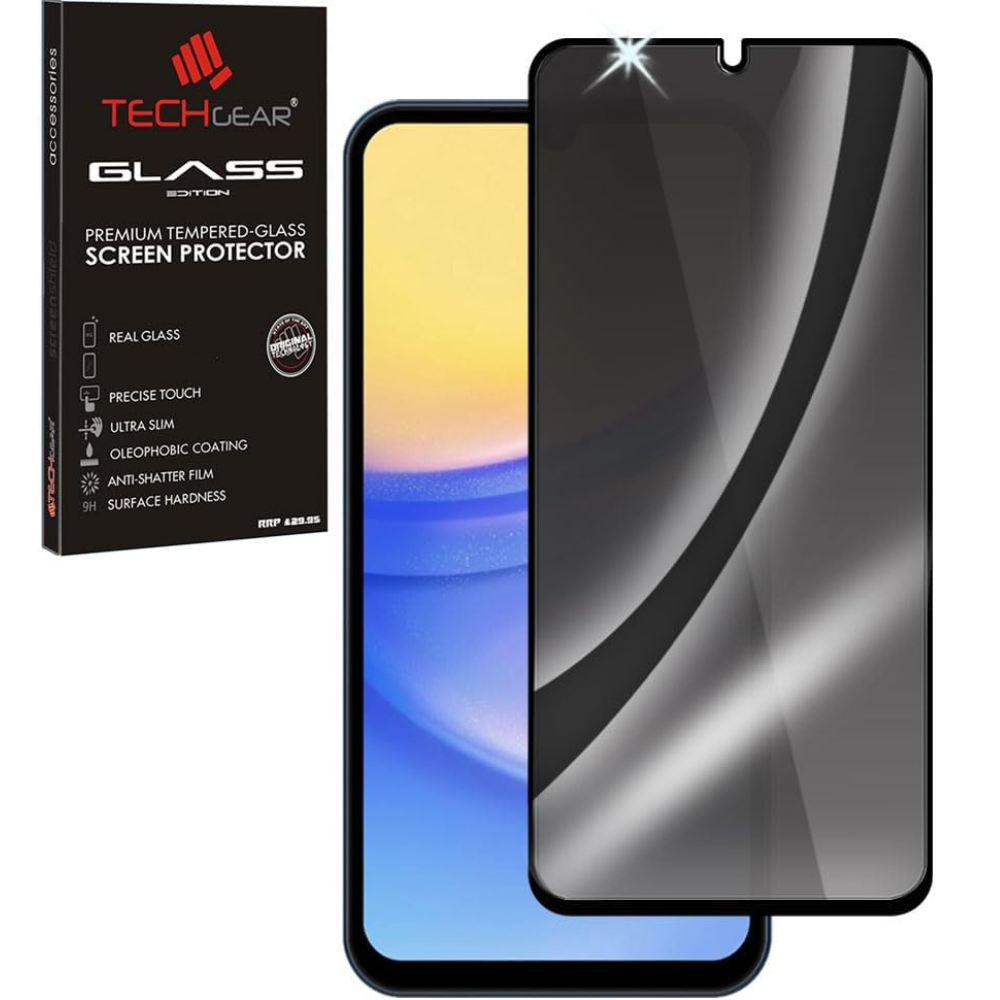 Samsung Galaxy A15 5G Anti Spy, Privacy Full Coverage 3D Tempered Glass Screen Protectors