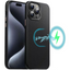 [Carbon Fibre Detail] Shockproof, Anti-Scratch, Slim Hybrid Gel Bumper Case with Hard Back Compatible with MagSafe Cover for iPhone 15 Pro Max 6.7"