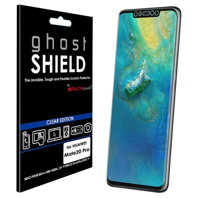 TECHGEAR Screen Protectors fit Huawei Mate 20 Pro [ghostSHIELD Edition] Reinforced Flexible TPU Screen Protector with Full Screen Coverage