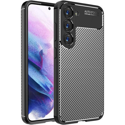 [CarbonFlex Case] Flexible, Shockproof, Ultra Slim, Soft TPU Protective Shell Cover with Carbon Fibre Detailing for Samsung Galaxy S24 Plus
