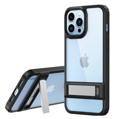 [Fusion Armour Kickstand] Tough Rugged Protective Kickstand Clear Case for Apple iPhone 14 Pro