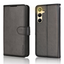 [Leather Wallet Case] Protective Cover with Cash & Card Holder, Stand and Wrist Strap For Samsung Galaxy S24 5G