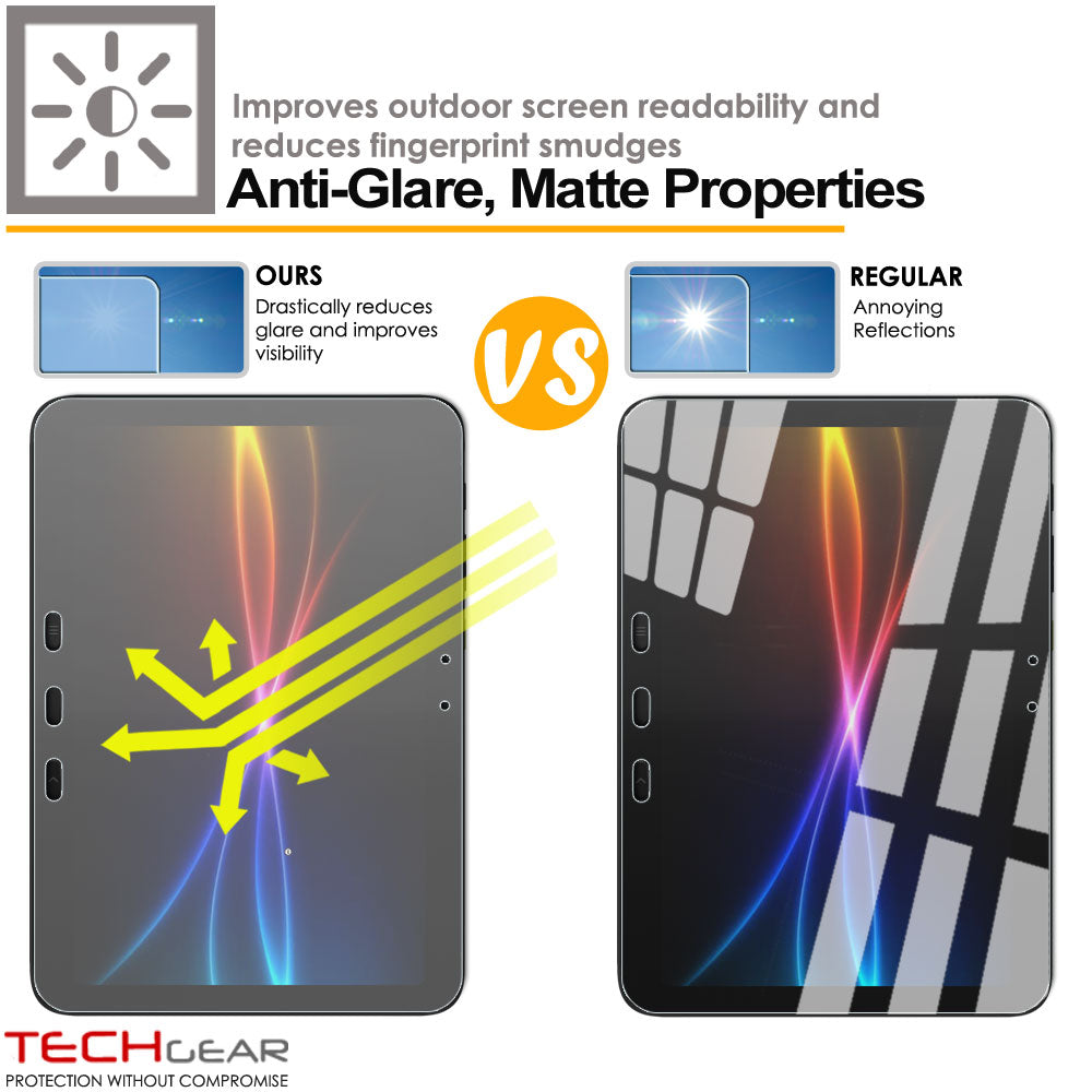 TECHGEAR Matte / Anti-Glare Screen Protector (2 Pack) for Samsung Galaxy Tab Active 5 Pro 10.1" (SM-X350 / SM-X356B) – AntiGlare Film, Scratch Protection for Field & Trade Use