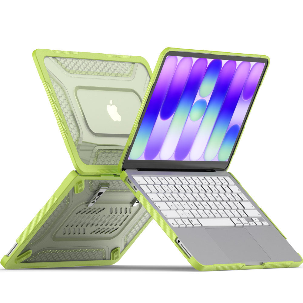 TECHGEAR BallisticWrap Case for MacBook Neo 13" (2026 A18 Pro) - Student Laptop Tough Hard Shell Cover with Kickstand, Shockproof TPU Edges