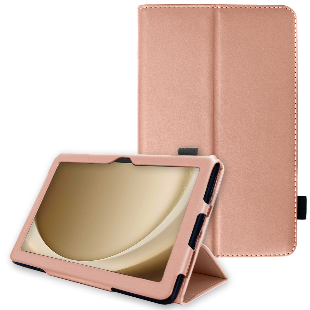 TECHGEAR Folio Case for Samsung Galaxy Tab A11+ & A9+ 11" (SM-X230/X236/X210/X215) – Leather Stand Cover with Hand Strap & Auto Sleep/Wake