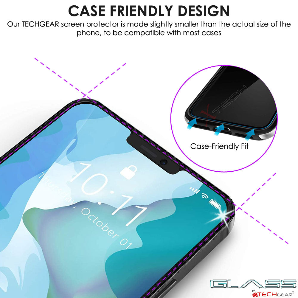 TECHGEAR 3D GLASS Screen Protectors for iPhone 17 Pro Max (2025) – Full Screen Adhesion, 3D Curved Edge Full Coverage Tempered Glass, Face ID Compatible