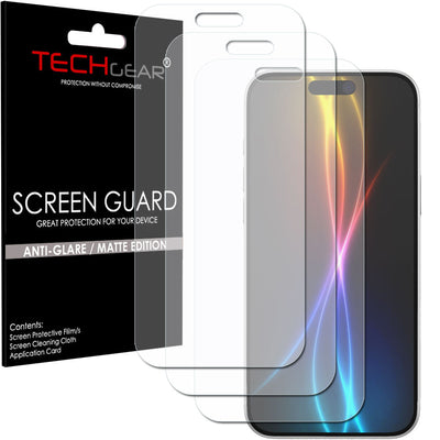 TECHGEAR Matte Film Screen Protectors for iPhone 17 & iPhone 17 Pro (2025) – Anti-Glare, Anti-Fingerprint, Easy Install, Case-Friendly