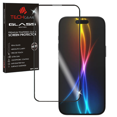 TECHGEAR 3D GLASS Screen Protectors for iPhone Air (2025) – Full Screen Adhesion, 3D Curved Edge Full Coverage Tempered Glass, Face ID Compatible