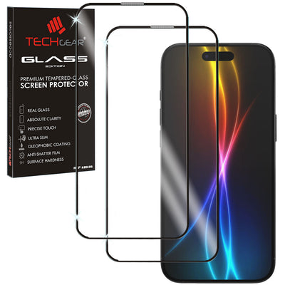 TECHGEAR 3D GLASS Screen Protectors for iPhone Air (2025) – Full Screen Adhesion, 3D Curved Edge Full Coverage Tempered Glass, Face ID Compatible