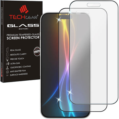 TECHGEAR Anti-Glare Matte Glass Screen Protector for iPhone 17 & iPhone 17 Pro (2025) – 3D Full Coverage Tempered Glass, Anti-Reflection, Smooth Touch, Face ID Compatible