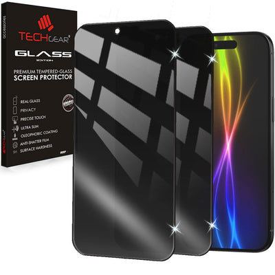 TECHGEAR Anti Spy Screen Protector for iPhone Air - PRIVACY Filter 3D GLASS Edition Genuine Tempered Glass Full Screen Protector Guard Cover Compatible with iPhone Air 6.5"