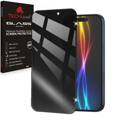 TECHGEAR Anti-Spy Privacy Glass Screen Protector for iPhone 17 Pro Max (2025 / 6.9") – 3D Full Coverage Tempered Glass, Anti-Peeping Filter, Face ID Compatible