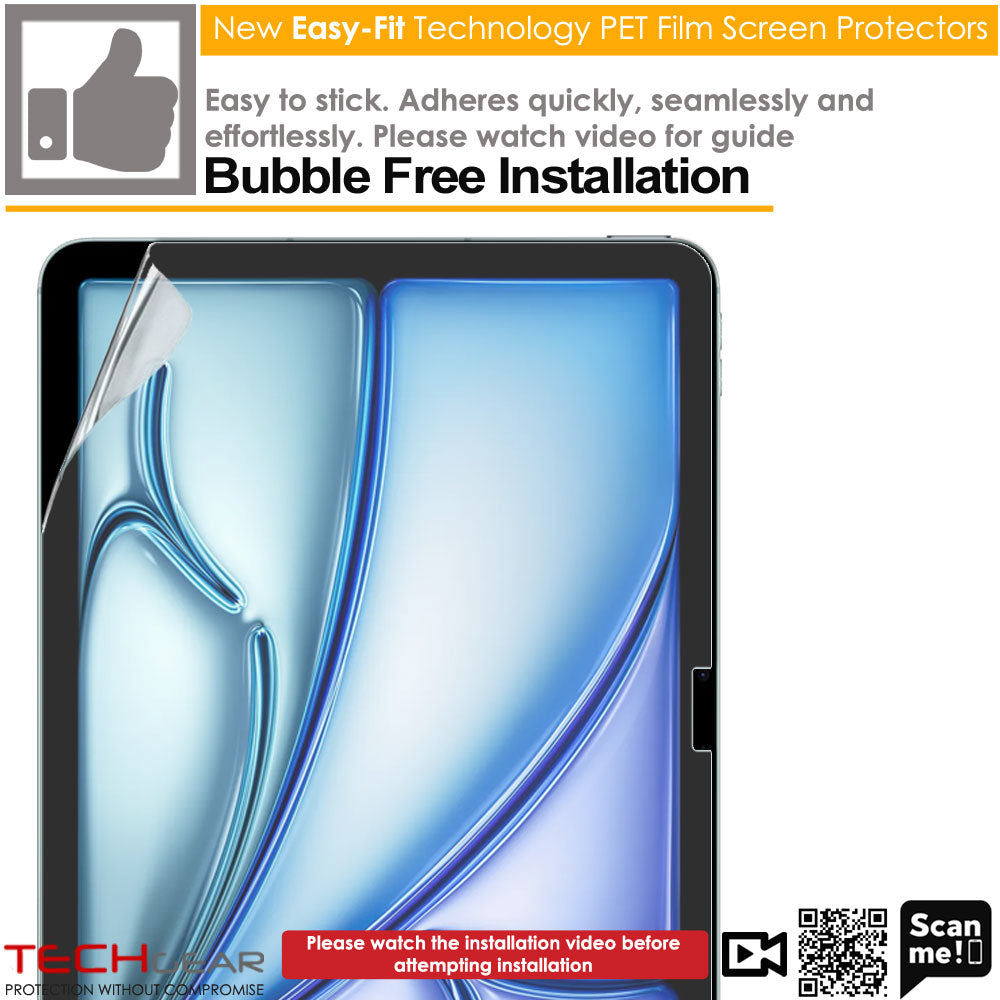 TECHGEAR Clear Screen Protector for iPad Air 13-inch (2026 M4 / 2025 M3 / 2024 M2) Ultra HD Protective Film – 1 Pack, 2 Pack, 3 Pack, 5 Pack