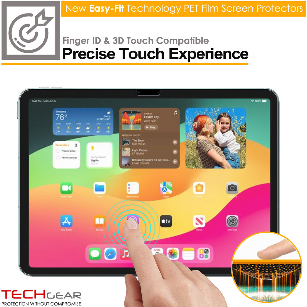 TECHGEAR Clear Screen Protector for iPad Air 13-inch (2026 M4 / 2025 M3 / 2024 M2) Ultra HD Protective Film – 1 Pack, 2 Pack, 3 Pack, 5 Pack