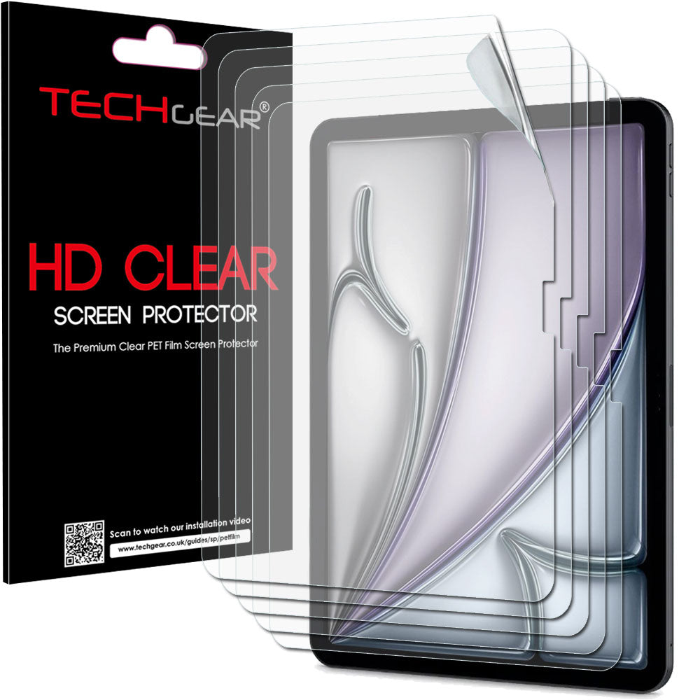 TECHGEAR Clear Screen Protector for iPad Air 13-inch (2026 M4 / 2025 M3 / 2024 M2) Ultra HD Protective Film – 1 Pack, 2 Pack, 3 Pack, 5 Pack