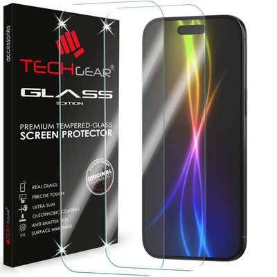 TECHGEAR Tempered Glass Screen Protectors for iPhone Air (2025) – 2.5D Round Edge, 9H Hardness, Crystal Clear, Scratch-Resistant, No-Bubble