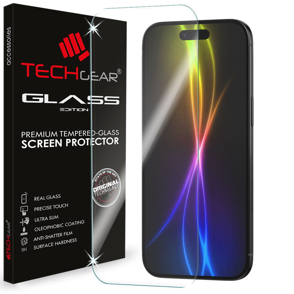TECHGEAR Tempered Glass Screen Protectors for iPhone Air (2025) – 2.5D Round Edge, 9H Hardness, Crystal Clear, Scratch-Resistant, No-Bubble