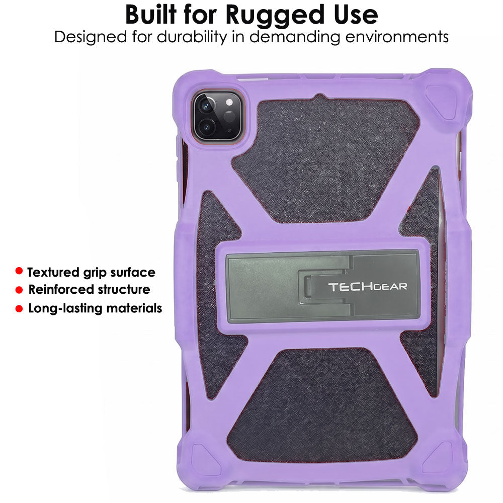 TECHGEAR Universal Tablet Case 10 Inch (9.7–11") - Rugged Bumper Case with Stand, Adjustable Fit Shockproof Protective Cover for iPad, Samsung, Lenovo, Android Tablets