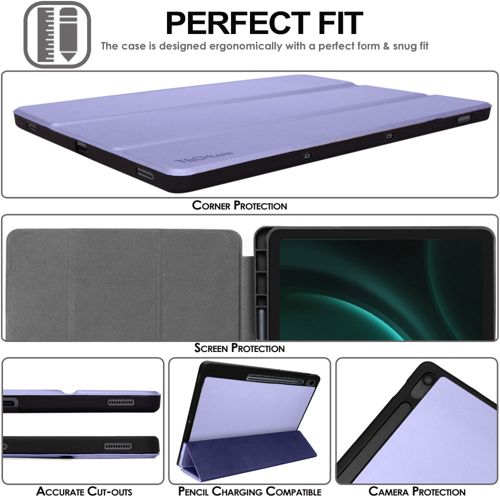 TECHGEAR Smart Case for Samsung Galaxy Tab S10 Lite / S10 FE / S9 FE 10.9" (SM-X400, X406, X520, X526, X510, X516) – Slim Stand Cover with Auto Sleep/Wake & S-Pen Holder