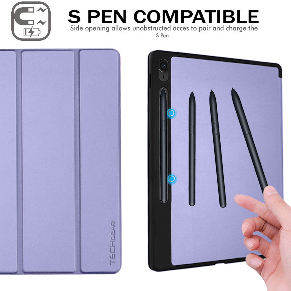 TECHGEAR Smart Case for Samsung Galaxy Tab S10 Lite / S10 FE / S9 FE 10.9" (SM-X400, X406, X520, X526, X510, X516) – Slim Stand Cover with Auto Sleep/Wake & S-Pen Holder