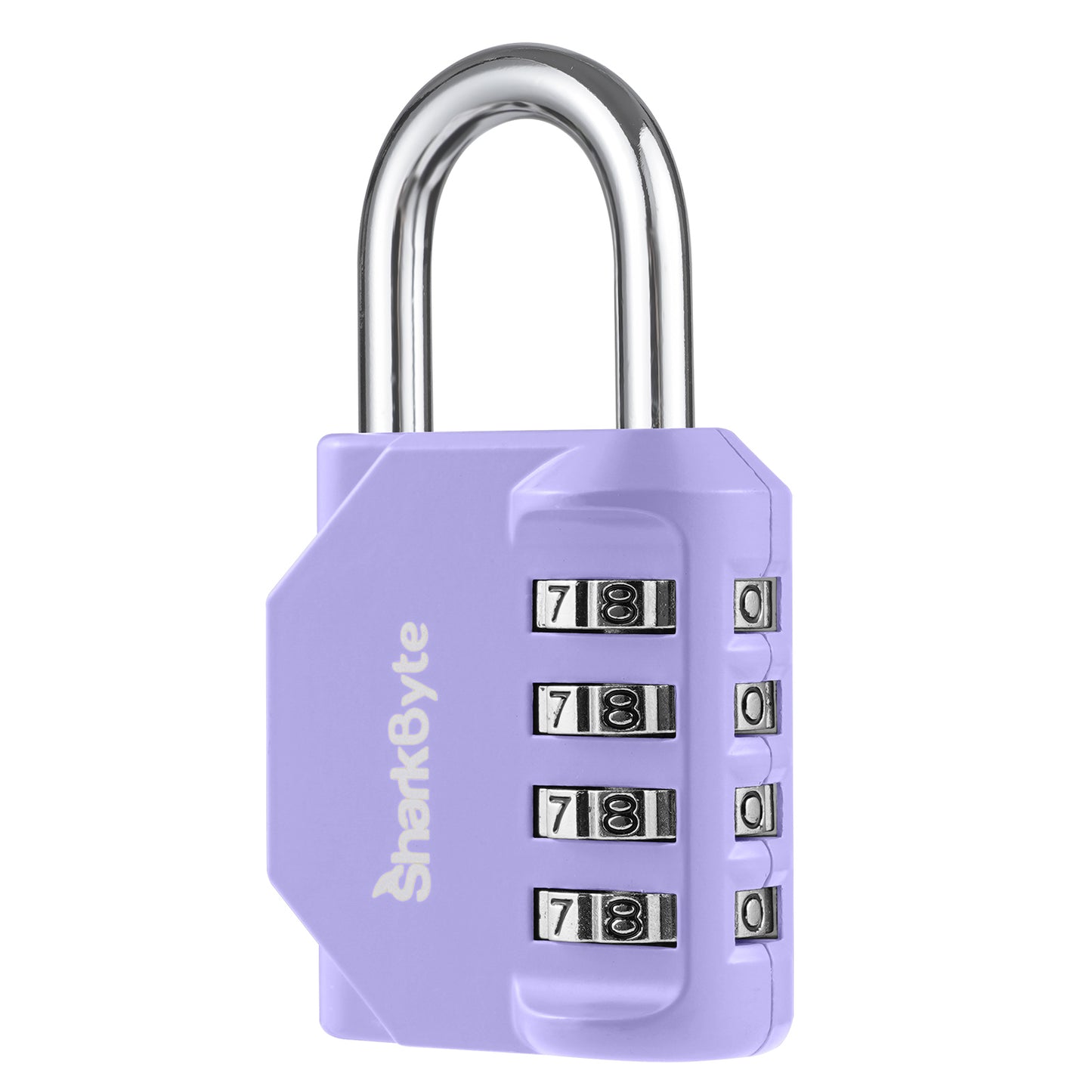SharkByte Heavy Duty 4-Dial Combination Padlock – Weatherproof Outdoor Lock for Gym, School, Shed, Storage, Cabinet & Toolbox (1 / 2 / 3 / 4 Pack)