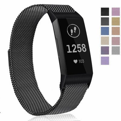 Milanese Stainless Steel Watch Band for Fitbit Charge 4 / 3