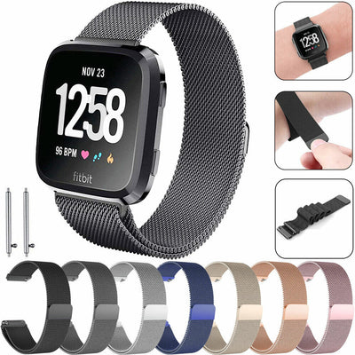 Milanese Stainless Steel Watch Band for Fitbit Versa, Versa 2, Versa Lite