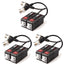 TECHGEAR CCTV Video Balun 4K 8MP BNC to RJ45 Connector, Easy Press-Fit - Passive UTP CAT5/6 Camera Adapter (Multi Pack Pairs)