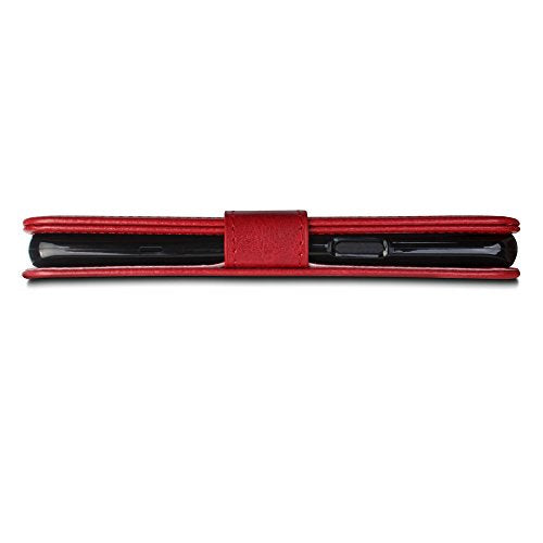 [Wallet Case] Protective Cover with Cash & Card Holder, Stand and Wrist Strap For Samsung Galaxy S9 Plus