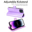 [Wallet Case] Protective Cover with Cash & Card Holder, Stand and Wrist Strap For Apple iPhone 14 Pro