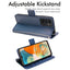 [Wallet Case] Protective Cover with Cash & Card Holder, Stand and Wrist Strap For Samsung Galaxy A23 5G