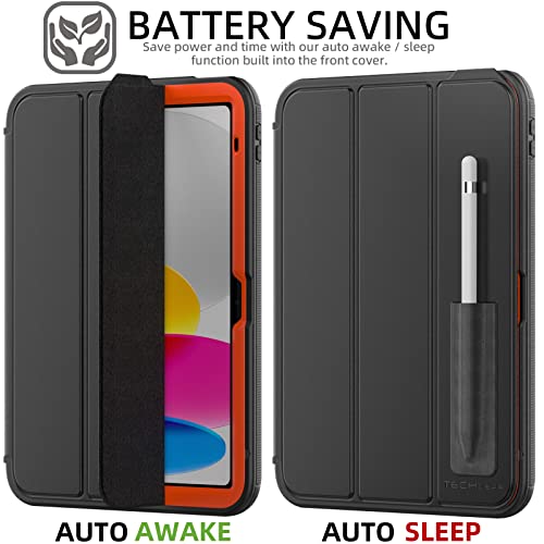 [D-FENCE Case] Tough & Rugged Smart Case For Apple iPad 11th & 10th Generation, iPad 2025 / 2022