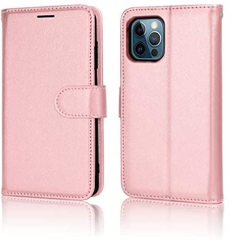 [Wallet Case] Protective Cover with Cash & Card Holder, Stand and Wrist Strap For Apple iPhone 12 Pro Max