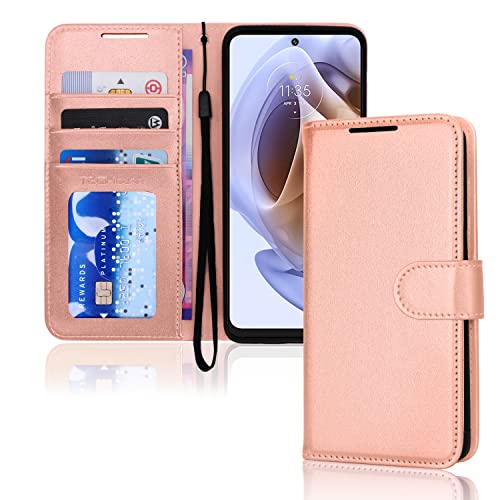 [Wallet Case] Protective Cover with Cash & Card Holder, Stand and Wrist Strap For Motorola Moto G31 / G41