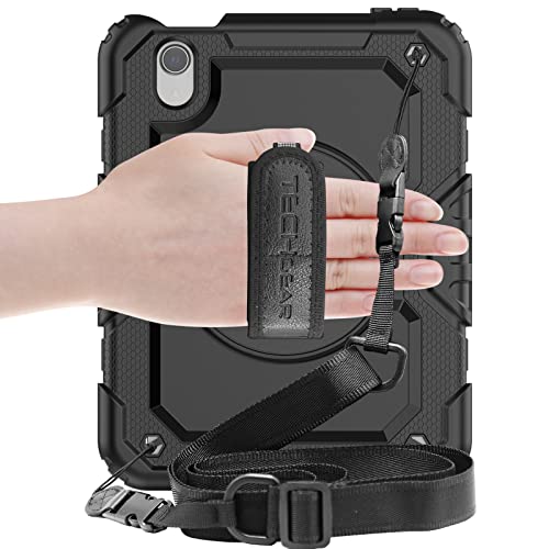 [UTILITY Case] Full Body Shockproof Case with Stand, Hand & Shoulder Strap for Apple iPad Mini 7 / Mini 6 8.3" [7th / 6th Generation]
