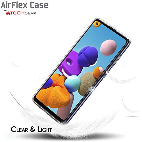 [AirFlex Case] Crystal Clear Slim & Light, Protective,  Soft Gel Cover for Samsung Galaxy A21s