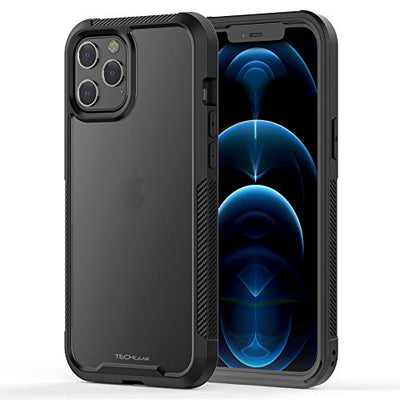[Fusion Armour Case] Premium Slim Hybrid Tough Heavy Duty, Clear Back Bumper Case for iPhone 12 Pro Max