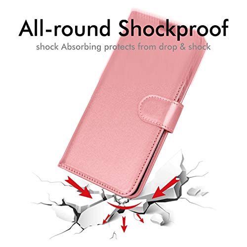 [Wallet Case] Protective Cover with Cash & Card Holder, Stand and Wrist Strap For Huawei P Smart 2021