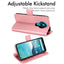 [Wallet Case] Protective Cover with Cash & Card Holder, Stand and Wrist Strap For Nokia 3.4
