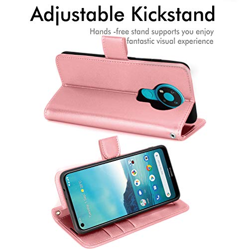 [Wallet Case] Protective Cover with Cash & Card Holder, Stand and Wrist Strap For Nokia 3.4