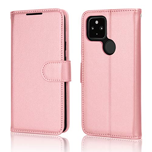 [Wallet Case] Protective Cover with Cash & Card Holder, Stand and Wrist Strap For Google Pixel 4a 5G